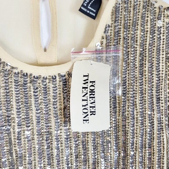 F21 sheer sequin beaded top - Picture 6 of 7